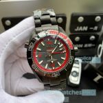 Copy Omega Seamaster Planet Ocean GMT Black Dial With Red Inner Watch